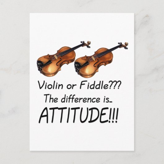Violin of Fiddle? Briefkaart (Voorkant)