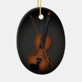 Violin of Vila & Bow Musical Instrument Black Keramisch Ornament (Achterkant)