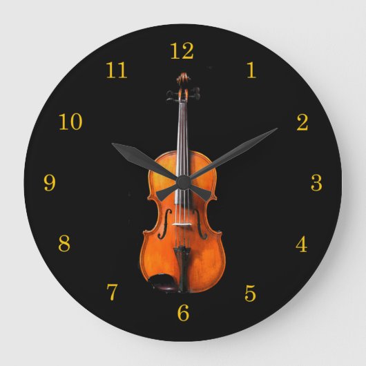 Violin of Viola Clock Grote Klok (Voorkant)