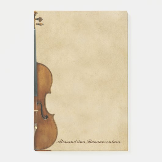 Violin on Parchment Kijk naam Post-it® Notes (Voorkant)