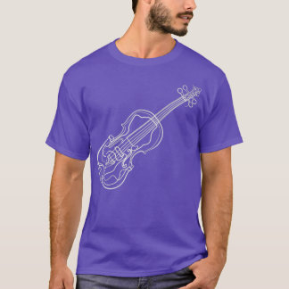Violin One Line Tekening 1 T-shirt