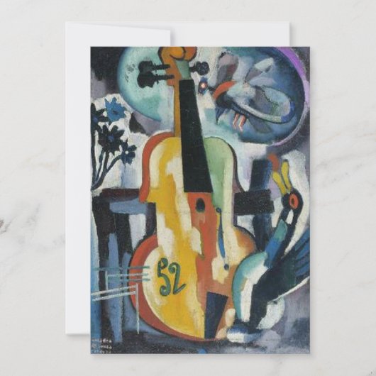 Violin Overweging moderne kunst Kaart (Voorkant)