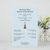 Violin Overweging Musical Concert Custom Blue Prog (Staand voorkant)