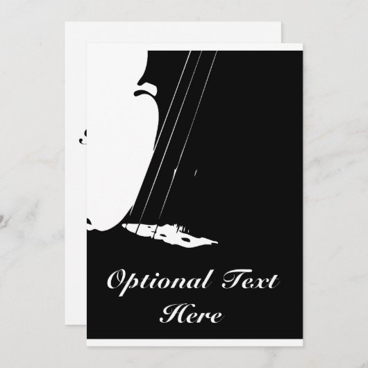 Violin Overweging Uitnodiging (Voorkant / Achterkant)