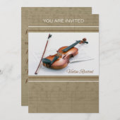 Violin Overweging Uitnodiging (Voorkant / Achterkant)