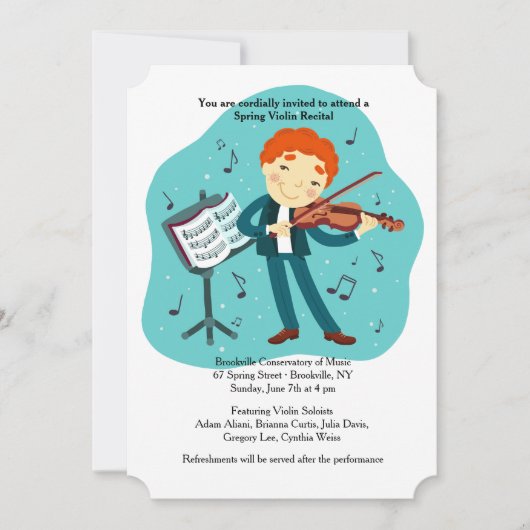 Violin Overweging Uitnodiging (Voorkant)