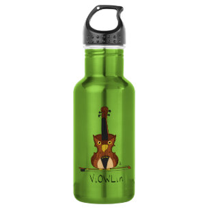 Violin Owl Funny Cute Kinder Music Waterfles