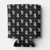 Violin Pattern - Zwart-wit Blikjeskoeler (Achterkant)