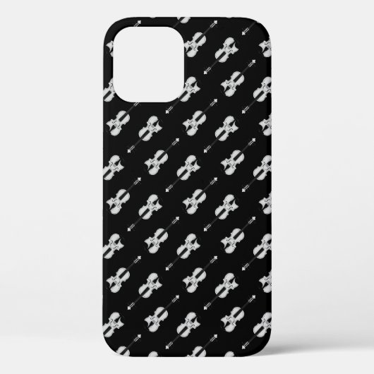 Violin Pattern - Zwart-wit Case-Mate iPhone Case (Achterkant)