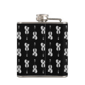 Violin Pattern - Zwart-wit Heupfles (Achterkant)