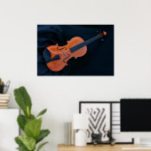 Violin Photo Closeup Poster (Thuiskantoor)