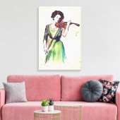 Violin player canvas afdruk (Insitu (Woonkamer))