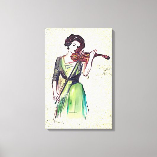 Violin player canvas afdruk (Voorkant)