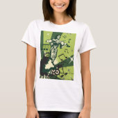 Violin Player Musical Notes T-shirt (Voorkant)