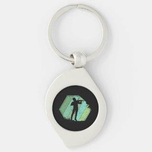 Violin Player Retro Sleutelhanger
