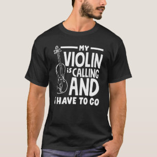 Violin Player Violinist Mijn gewelddadige actie ro T-shirt