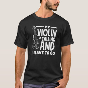 Violin Player Violinist Mijn gewelddadige actie ro T-shirt