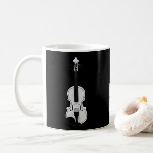 Violin Portret - Zwarte en witte foto Koffiemok