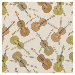 Violin Print Pattern Stof