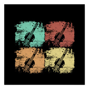 Violin Retro Perfect Poster