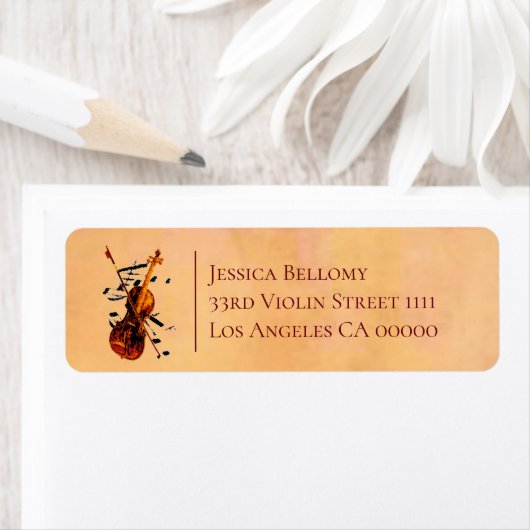 Violin Return Address Labels (Insitu)