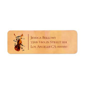 Violin Return Address Labels (Voorkant)