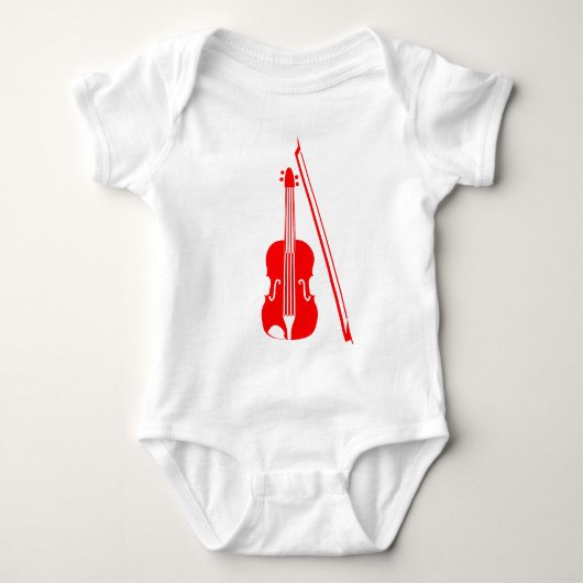 Violin - rood romper (Voorkant)