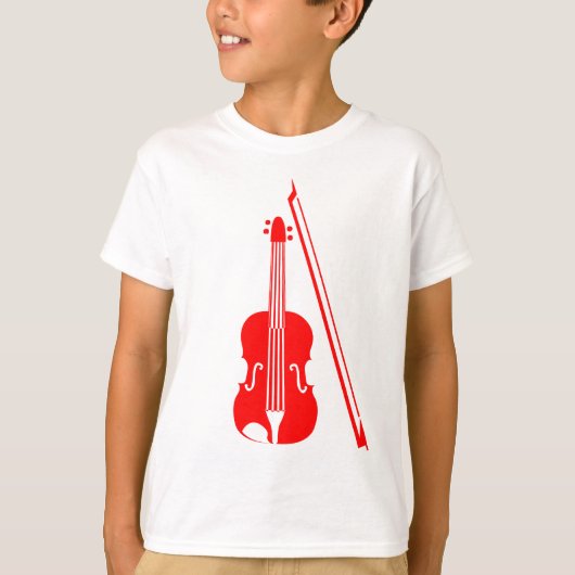 Violin - rood t-shirt (Voorkant)