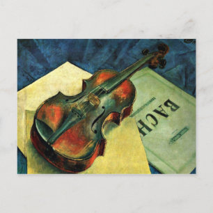 Violin, schilderij van Kuzma Petrov-Vodkin uit 192 Briefkaart