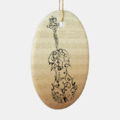 Violin Scrawl Bach Manuscript Ornament (Rechts)