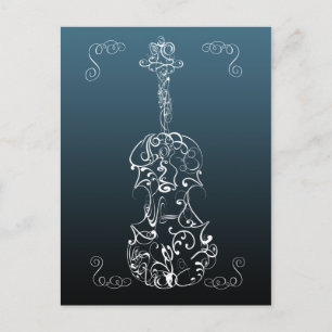 Violin Scrawl Briefkaart