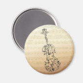Violin Scrawl op Bach Manuscript Magneet (Voorkant / Achterkant)