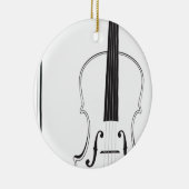 Violin Silhouette Keramisch Ornament (Rechts)