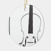 Violin Silhouette Keramisch Ornament (Links)