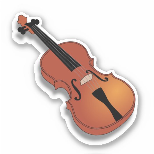 Violin, sterk instrument sticker (Voorkant)
