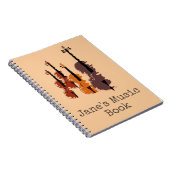 Violin string quartet arty muziek notitieboek (Rechterzijde)