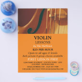 Violin Strings, Violin Lessons Advertising Flyer (Enkel)
