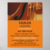 Violin Strings, Violin Lessons Advertising Poster (Voorkant)