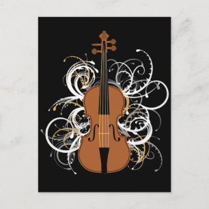 Violin Swirls Briefkaart