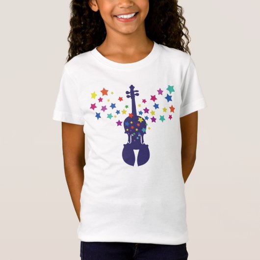 Violin T-Shirt Girls-Starburst (Voorkant)