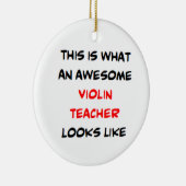 violin teacher, awesome keramisch ornament (Rechts)