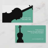 Violin Teacher Player Studio Musicus Visitekaartje (Voorkant / Achterkant)