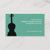 Violin Teacher Player Studio Musicus Visitekaartje (Achterkant)