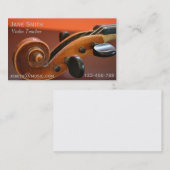 Violin Teacher String instrument muziektutor Visitekaartje (Voorkant / Achterkant)