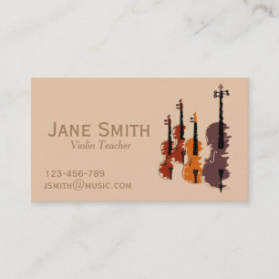 Violin Teacher String, muziekdocent Visitekaartje