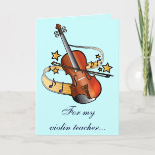 Violin Teacher Thank You Bedankkaart