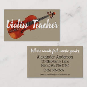 Violin Teacher Visitekaartje