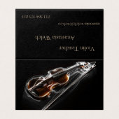 Violin Teacher Visitekaartjes (Buitenkant ongevouwen)
