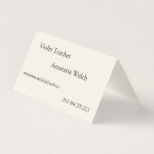 Violin Teacher Visitekaartjes (Achterkant)