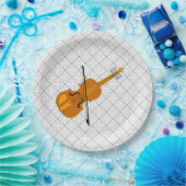 Violin tekening papieren bordje (Feest)